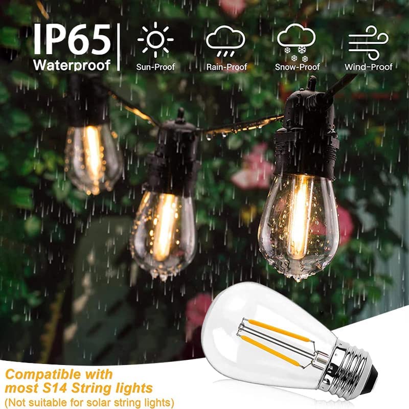 MU Catena Luminosa per Esterno Impermeabile 10 Metri Incluse Lampadine LED E27 (CAT10 O B/N (L)) *OFFERTA MULTIPACK*