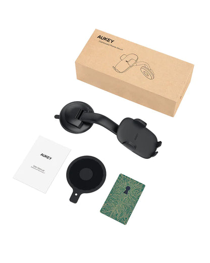 Aukey HD-C50 Supporto Porta Cellulare Magnetico per Auto Rotazione 360° Cruscotto Parabrezza