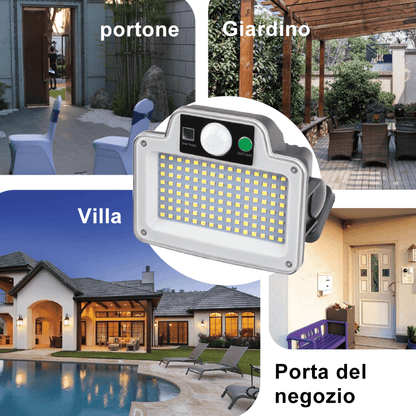 120 LED Outdoor Waterproof Solar Lamp with Sensor and Remote Control, 3 light modes