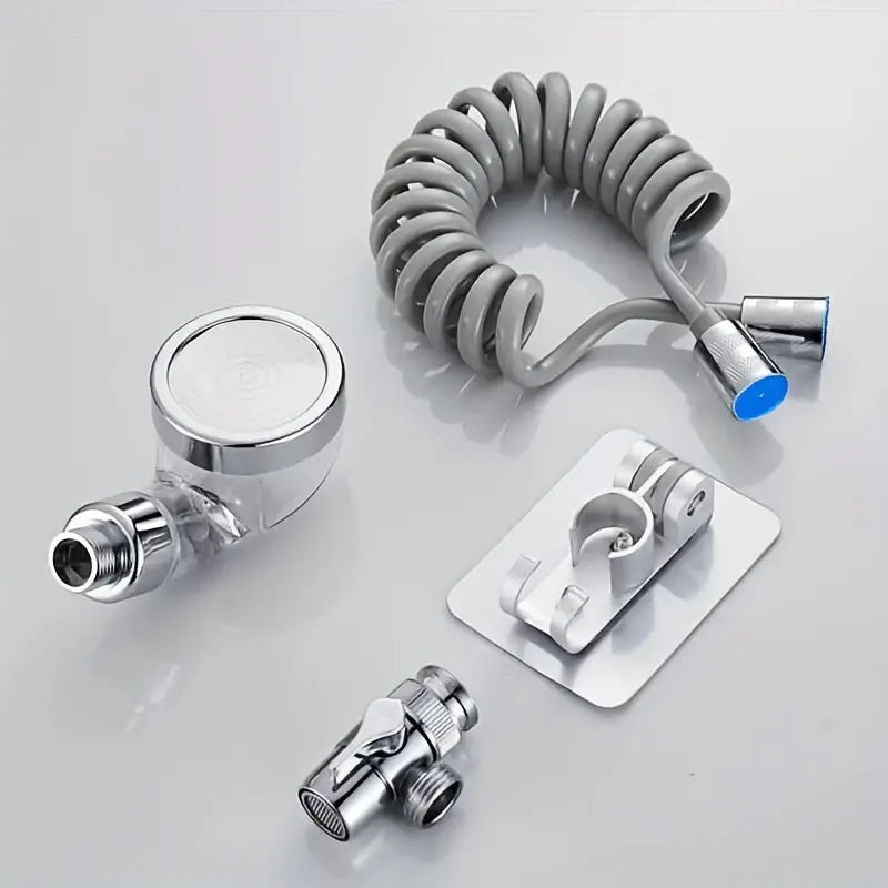 Set Soffione Doccino, Soffione Doccetta per Lavandino con Tubo a Spirale per Cucina e Bagno