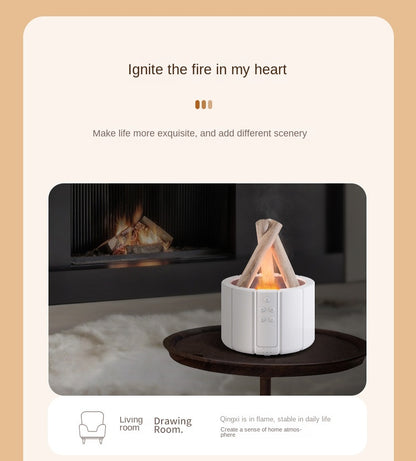 Umidificatore Diffusore Aromi Oli Essenziali Aromaterapia Falò con Telecomando e Timer