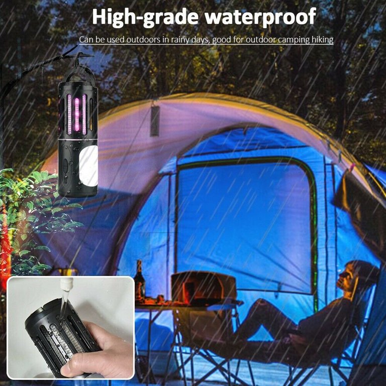 Portable Rechargeable Electric Mosquito Net 2 in 1 Mosquito Net + Flashlight with Hook suitable for Camping 