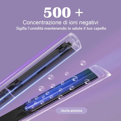 Piastra per Capelli Ionico 2 in 1 Styling Liscio Mosso Riscaldamento in 30 Sec 150°C – 230℃ Nano-titanio