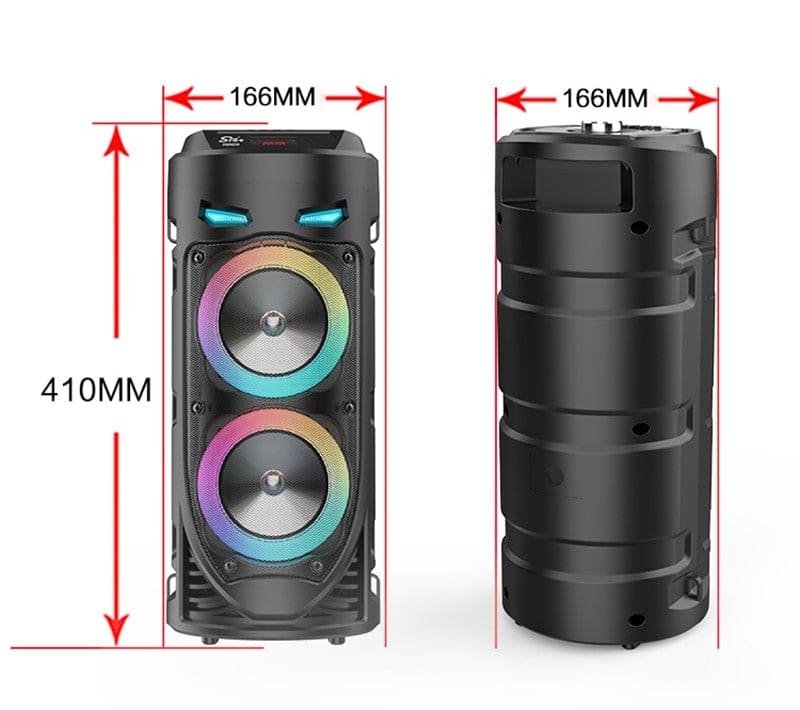 Cassa Altoparlante Bluetooth Ricaricabile Portatile con Luci RGB, Microfono e Telecomando Incluso – Connessione Radio Bluetooth USB TF (modello m Mu ZQS4239)