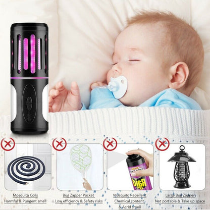 Portable Rechargeable Electric Mosquito Net 2 in 1 Mosquito Net + Flashlight with Hook suitable for Camping 