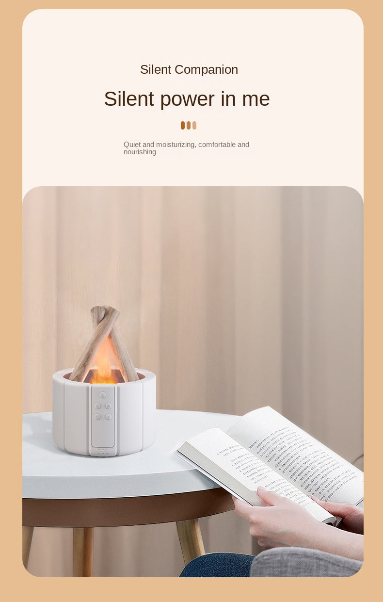 Umidificatore Diffusore Aromi Oli Essenziali Aromaterapia Falò con Telecomando e Timer