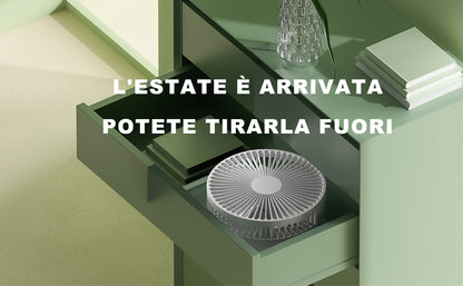 m Mu Ventilatore Portatile Ventilatore da Tavolo da Viaggio Altezza Regolabile con Telecomando