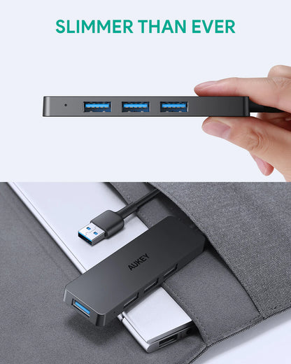 Aukey CB-H37 Hub USB-A a 4 porte USB Sdoppiatore USB Splitter Multipresa Filo 1M