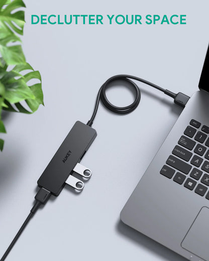 Aukey CB-H37 Hub USB-A a 4 porte USB Sdoppiatore USB Splitter Multipresa Filo 1M