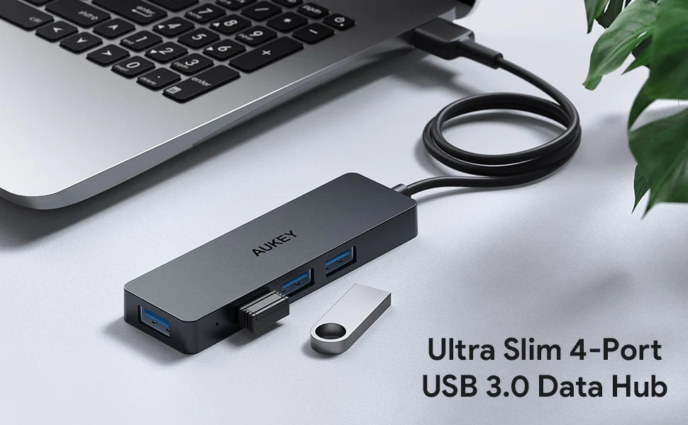 Aukey CB-H37 Hub USB-A a 4 porte USB Sdoppiatore USB Splitter Multipresa Filo 1M