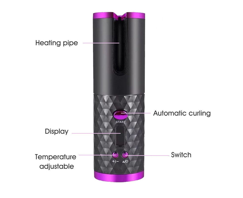 Automatic Curling Irons Curling Irons USB Ceramic Curl Wand Wireless Hair Styling Tools