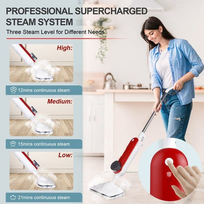 HOMCLEN Steam Mop, Floor Steamer with 330ml Water Tank SCONTO