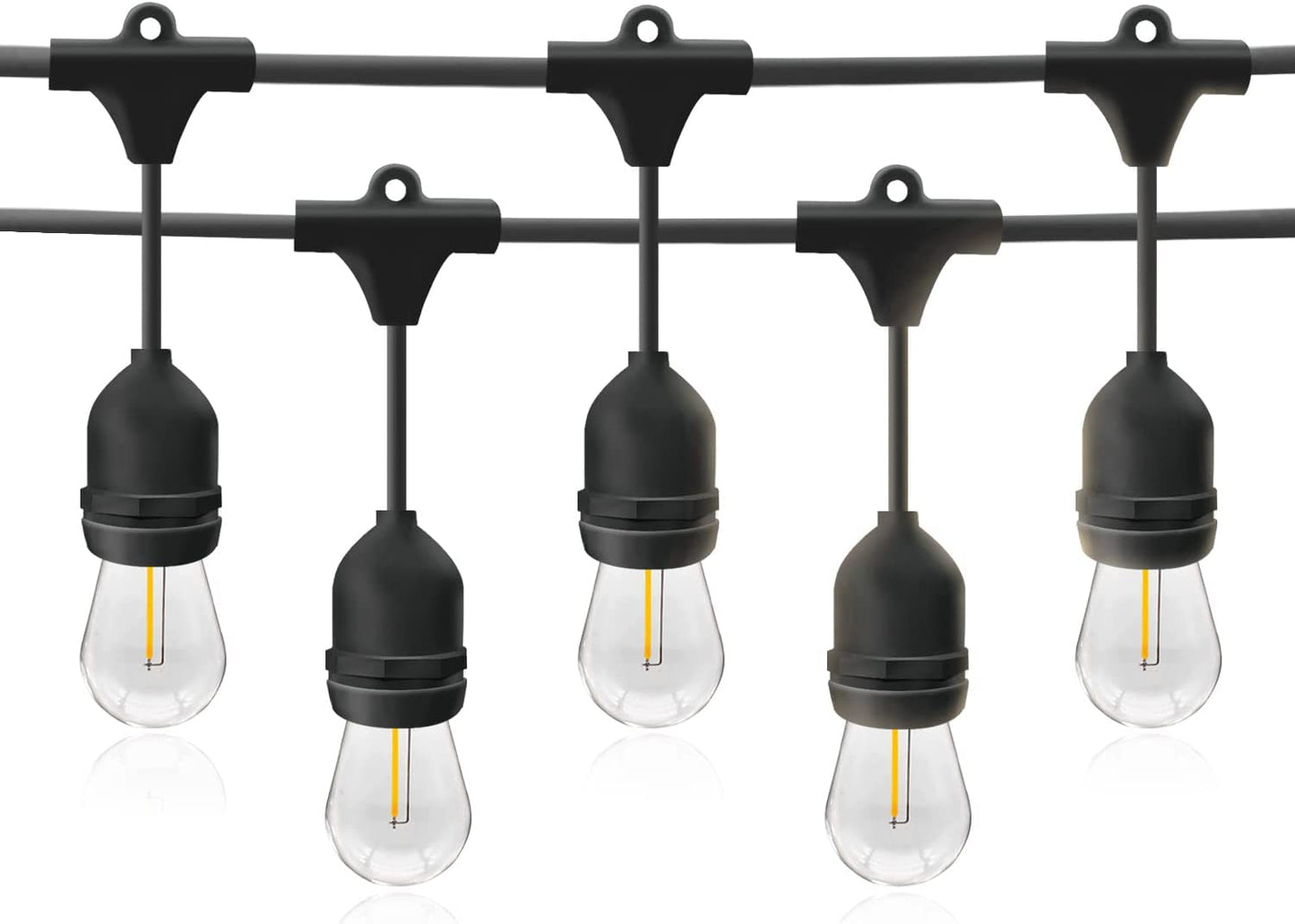 MU Catena Luminosa Esterno Impermeabile 10M Incluse Lampadine LED E27 Versione Verticale (CAT10 V B/N (L)) *OFFERTA MULTIPACK*