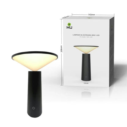 Lampada da Tavolo Senza Fili Ricaricabile USB, Lampada da Scrivania LED Dimmerabile avec Batteria, 3 Colore di Luce, Lampade da Comodino, Per Interno/Esterni, Ristorante,Studio,  [Classe di efficienza energetica A]