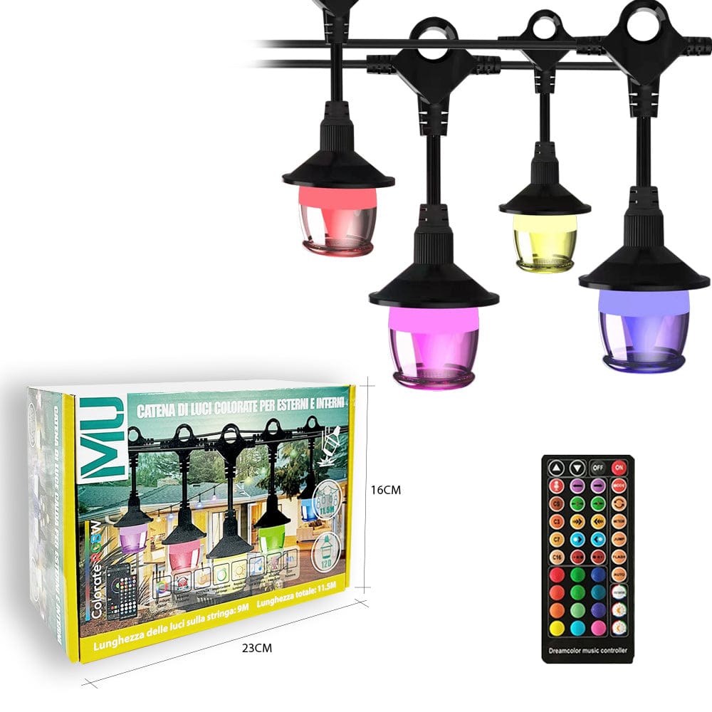 MU Chain of Colored Lights for Outdoor and Indoor 11.5M 12D